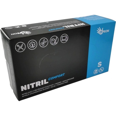 Espeon Nitril Comfort jednorázové nitrilové nepudrované modré 100 ks