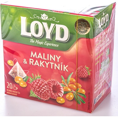 Loyd Bylinno ovocný čaj aromatizovaný maliny & rakytník 20 x 2 g