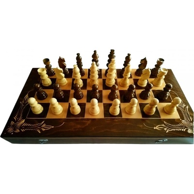 Magic Puzzle Box Голям гигантски ръчно изработен дървен комплект за шах 64x64 cm шахматна дъска кутия дървена фигура за шах табла (_de9de3fad)