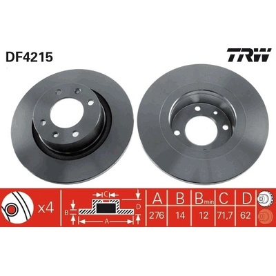 Brzdový kotúč TRW DF4215