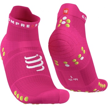 Compressport Pro Racing Socks V4.0 Run Low fluo pink/primrose