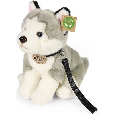 Rappa Плюшена играчка Rappa Еко приятели - Куче хъски с каишка, 28 cm (231078)