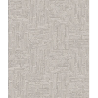 Khroma by Masureel Sivo-béžová geometrická vliesová tapeta na stenu, Spirit of Nature, rozměry 0,53 x 10,05 m