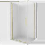 Mexen Velar плъзгаща се душ кабина 120 x 110 см, матирана, златиста четка - 871-120-110-31-55 (871-120-110-31-55)