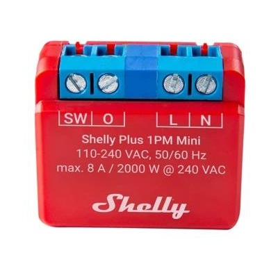 Shelly Микромодул Smart реле 1х On/Off 8A с мерител изисква неутрала Shelly Plus 1PM Mini - 265666 (SHELLY PLUS 1PM MINI)