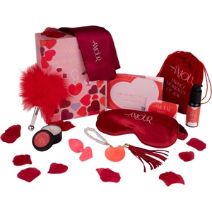 Dream Toys Dreamtoys Amour - вибратор във формата на сърце, подаръчен комплект (червен) - desirel