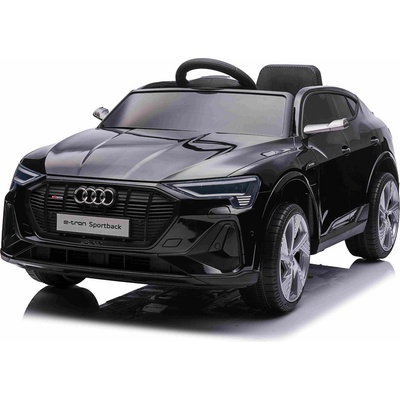 Audi E-tron Sportback 12V, Черен, Широка Единична Седалка с Триточков Предпазен Колан, 2.4 GHz Дистанционно Управление, Литиева Батерия, LED Светлини, 2x25W Мотора и Окачване (14895235)