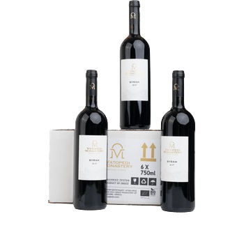 Holy Great Monastery of Vatopedi Био Червено вино Сира р. 2017 Multipack