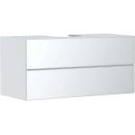 Hansgrohe Xevolos E - Шкафче за умивалник 118x56x55 см, 2 чекмеджета, матово бяло/металично бяло 54193320 (54193320)
