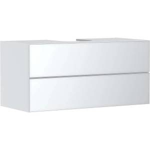 Hansgrohe Xevolos E - Шкафче за умивалник 118x56x55 см, 2 чекмеджета, матово бяло/металично бяло 54193320 (54193320)