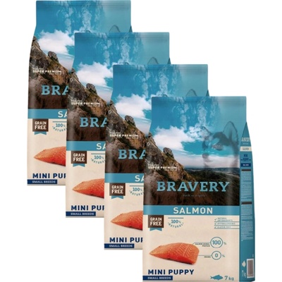 Bravery Dog Mini Puppy Salmon 4 x 2 kg