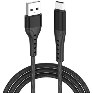 Lemontti Bending кабел алуминиев, устойчив на огъване, USB-A към Type-C, Fast Charge, 1.5 м, черен (LEMCBAUATC5N)