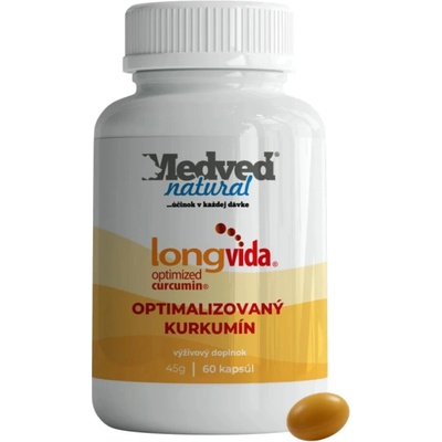 Medveď natural LongVida Optimalizovaný kurkumin 60 gelových kapslí
