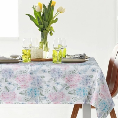 Eurofirany Obrus Summer 08 s hortenziou ružová Polyester 140x180cm