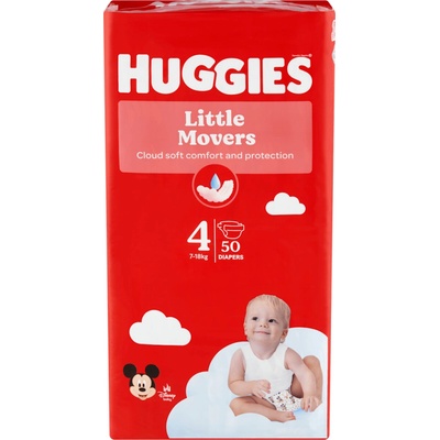Huggies Little Movers 4 7 - 18 kg 50 ks