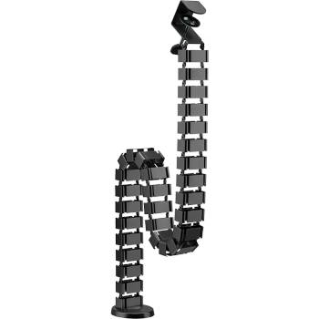 LogiLink Гъвкав кабелен канал, версия Clamp-On, 1347x129 mm, черен