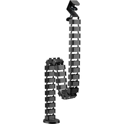 LogiLink Гъвкав кабелен канал, версия Clamp-On, 1347x129 mm, черен