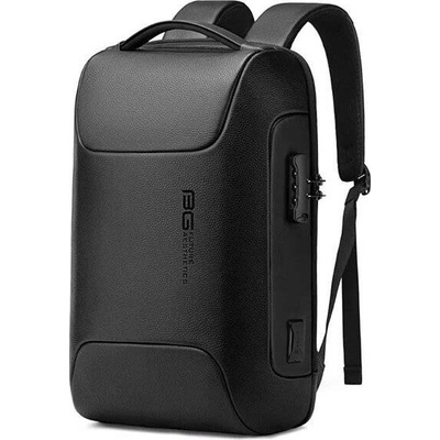 BANGE Kožený Business s USB + zámek Hiliaras Černý 23 l