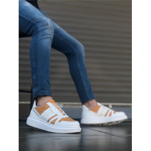 BOA Shoes Мъжки спортни обувки ba0548 - Бели-Горчица #358258 (358258_Бяло)