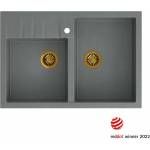 Quadron Вградена композитна мивка Quadron Bill 120, сива - медна, 90x62 см (HCQB9062U5_PVDC1) Мивка за вграждане