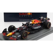 Spark-model Red bull F1 Rb18 Team Oracle Red Bull Racing N 1 Winner Belgium Gp World Champion 2022 Max Verstappen Matná Modrá Žlutá Červená 1:43