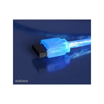 Akasa Кабел SATA конектор Akasa 100cm клип UV 90° син AK-CBSA01-10BV (AK-CBSA01-10BV)