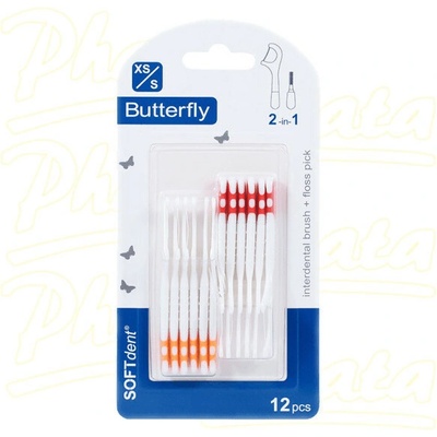 SOFTdent Butterfly mezizub.kart.+párátko XS-S 12 ks – Zboží Dáma