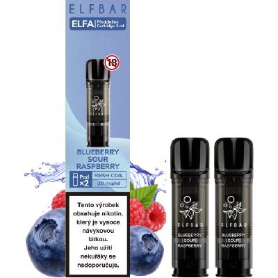 Elf Bar ELFA Pods cartridge 2Pack - 20mg (Předplněné cartridge Elf Bar ELFA obsahují 2ml liquidu o síle nikotinu 20mg)