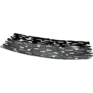 Alessi Чиния плато Bark черна (BM01 B)