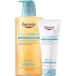 Eucerin AtopiControl Комплект - Балсам и Измиващо олио, 2 х 400 ml Лосион за тяло