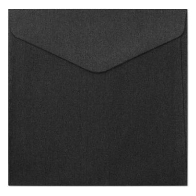 Ozdobné obálky Pearl - 16x16cm, 150 g/m2, perleťové, černé, 10 ks