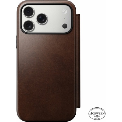 Nomad Modern Leather Folio Rustic Brown (Horween) iPhone 17 Pro Max NM014100858
