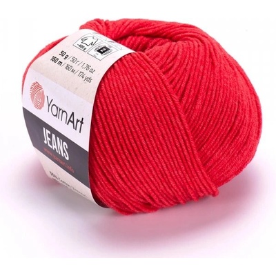 YarnArt Jeans 26 červená melange
