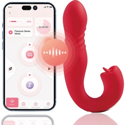 HoneyPlayBox JOI Thrust 2 Pressure Sensing App-Controlled Thrusting G-spot Vibrator & Tongue