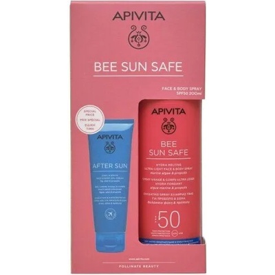 APIVITA Промо сет слънзезащитен спрей за лице и тяло + крем за след слънце, Apivita