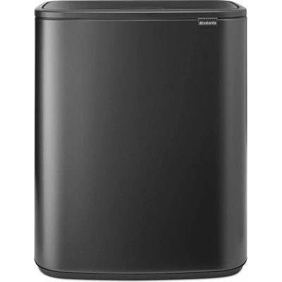 Brabantia Кош за боклук Brabantia Bo Touch 1008859, 2x30 л, Плавно и безшумно отваряне, Голям отвор, Тъмносив (1008859)