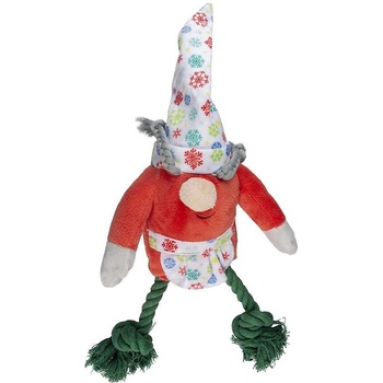 Duvo Plus - Коледна играчка за кучета във фора на леприкон с въже, 21, 5 см