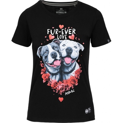 PitBull West Coast dámské triko FUR EVER LOVE černé – Zboží Dáma