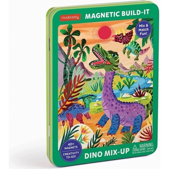 Mudpuppy Magnetická stavebnica Dino Mix-Up