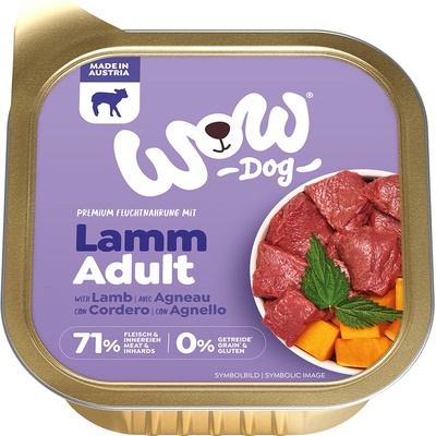 WOW Adult Dog Jehněčí s dýní 150 g