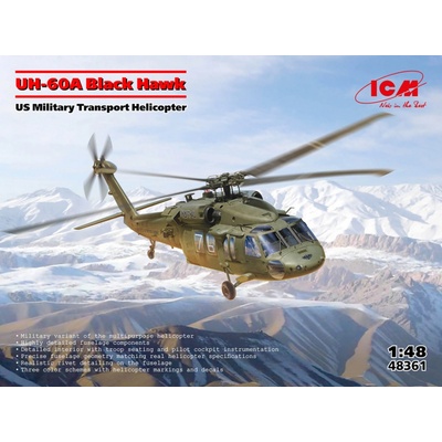 ICM Sikorsky UH 60A Black Hawk US Military Transport 1:48