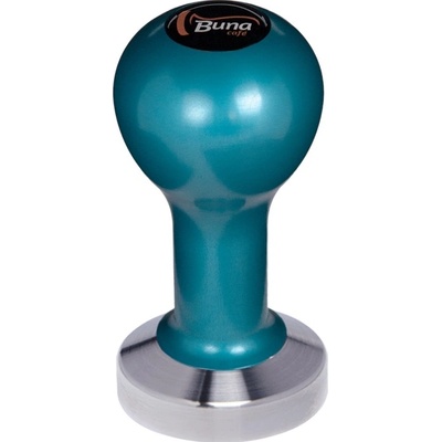 Buna Café Tamper kov modrý, TP, nerez mat, plochý 53 mm