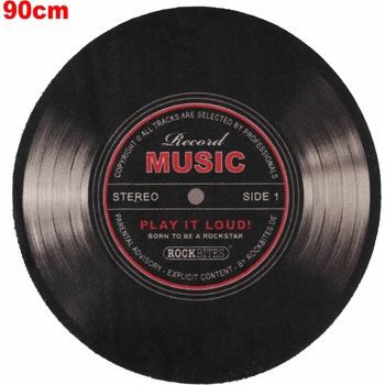 Image 1 of Rockbites килим Record Music - Black - ROCKBITES - 100995