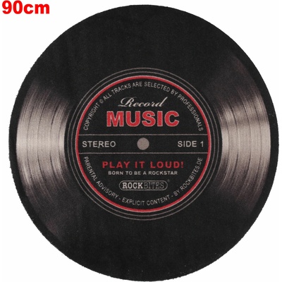 Rockbites килим Record Music - Black - ROCKBITES - 100995
