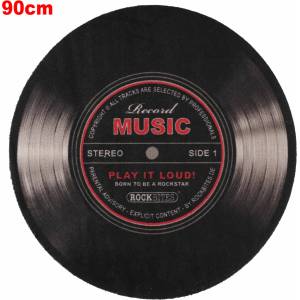 Rockbites килим Record Music - Black - ROCKBITES - 100995