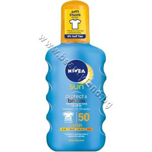 Nivea Спрей Nivea Sun Protect & Bronze Spray SPF 50, p/n NI-85450 - Слънцезащитен спрей за тяло (NI-85450)