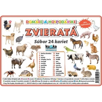 Kupka Petr Súbor 24 kariet - zvieratá domáce a hospodárske