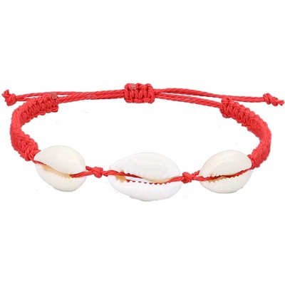 Olivie náramek z mušlí ČERVENÝ 9232