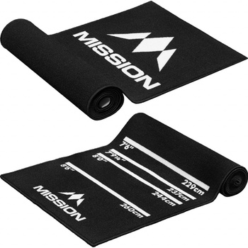 Mission Dart Mat Koberec k terči Black with Logo