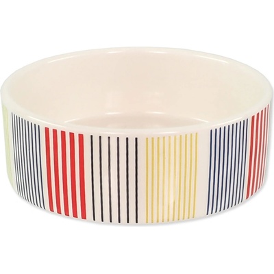 DOG FANTASY Miska keramická farebné pruhy 12,5 cm